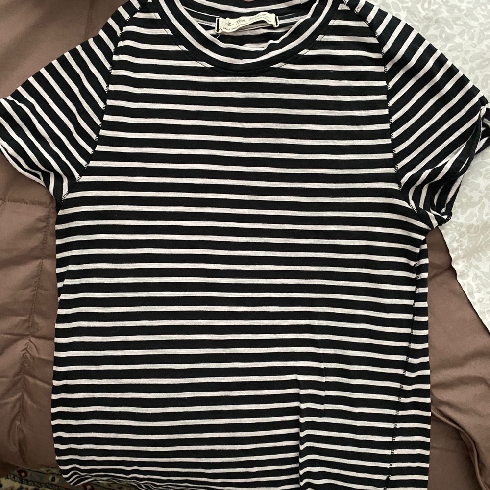 Free people short sleeve striped top